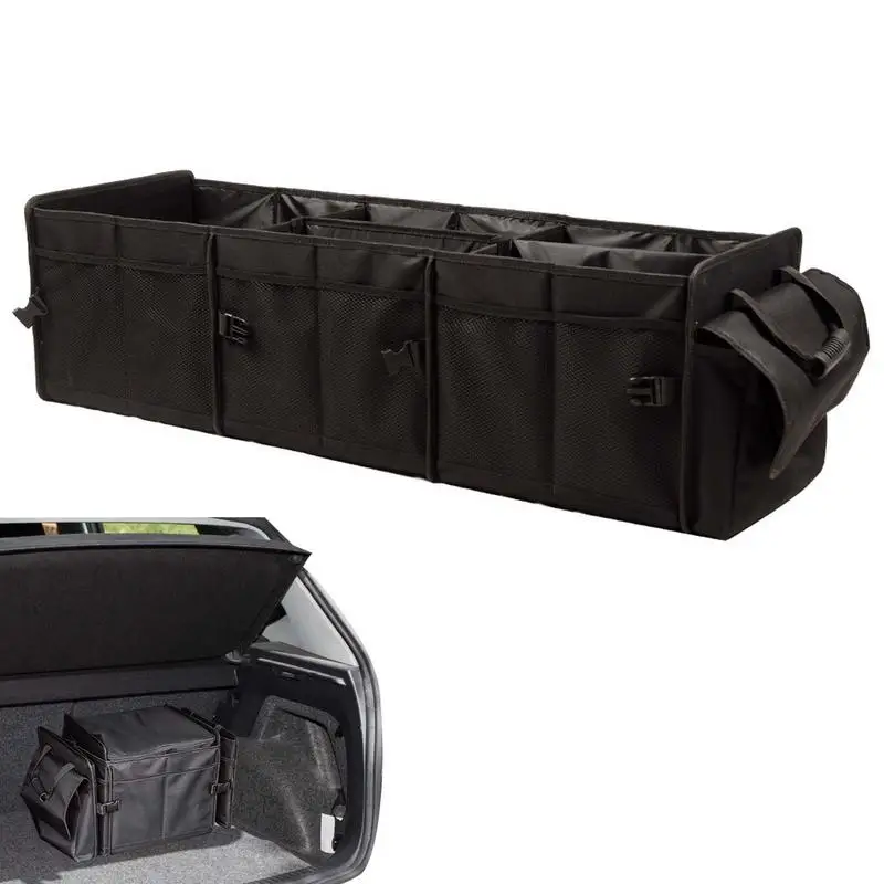 

High Capacity Car Trunk Organizer Folding Storage Box With Handle Trunk Organizers Multifunctional Bag Car Accessories