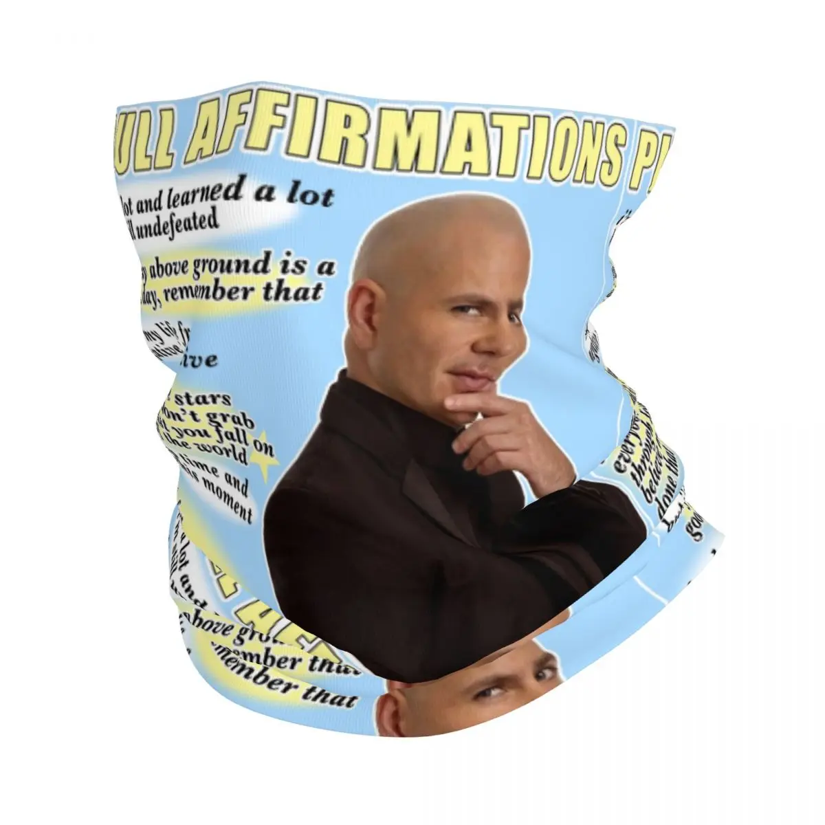 

Pitbull Affirmations Mr. Worldwide Bandana Neck Cover Printed Face Scarf Warm Cycling Scarf Cycling for Men Women Adult Winter