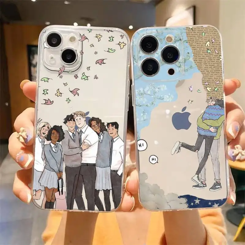 

Heartstopper Cartoon Love Art Phone Case For iPhone,11,12,Mini,13,14,15,Pro,XS,Max,X,8,7,6s,Plus,5,SE,XR Transparent Shell