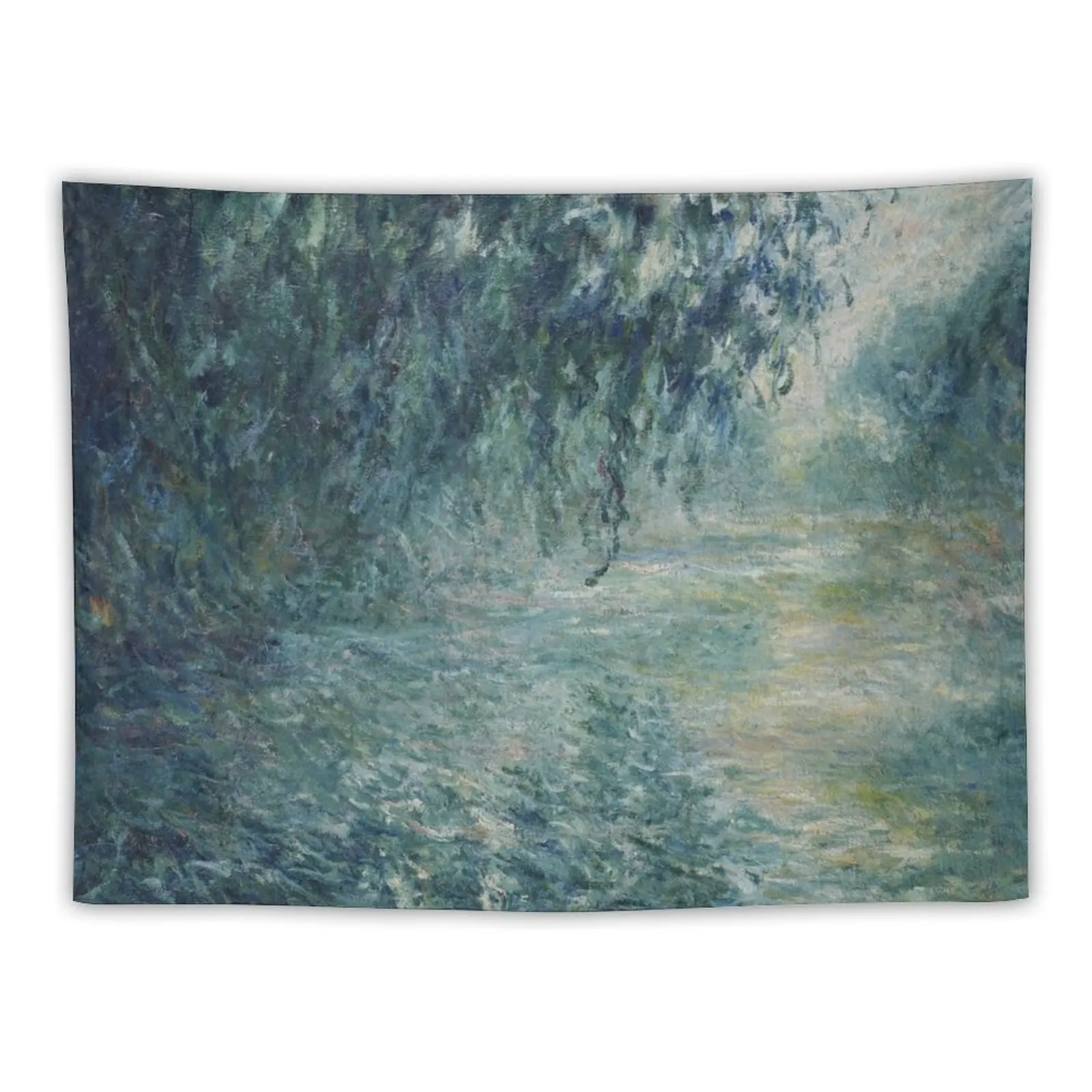 

Claude Monet - Morning on the Seine Tapestry Aesthetic Home Decor Kawaii Room Decor Things To Decorate The Room Funny Tapestry
