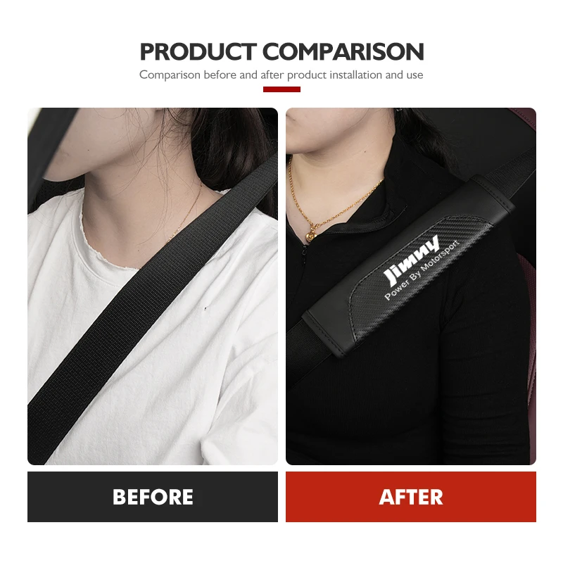 Car Leather Safety Seat Belt Shoulder Cover Protection Accessories for Suzuki Jimny jb32 jb23 jb64 jb43 jb53 jb74