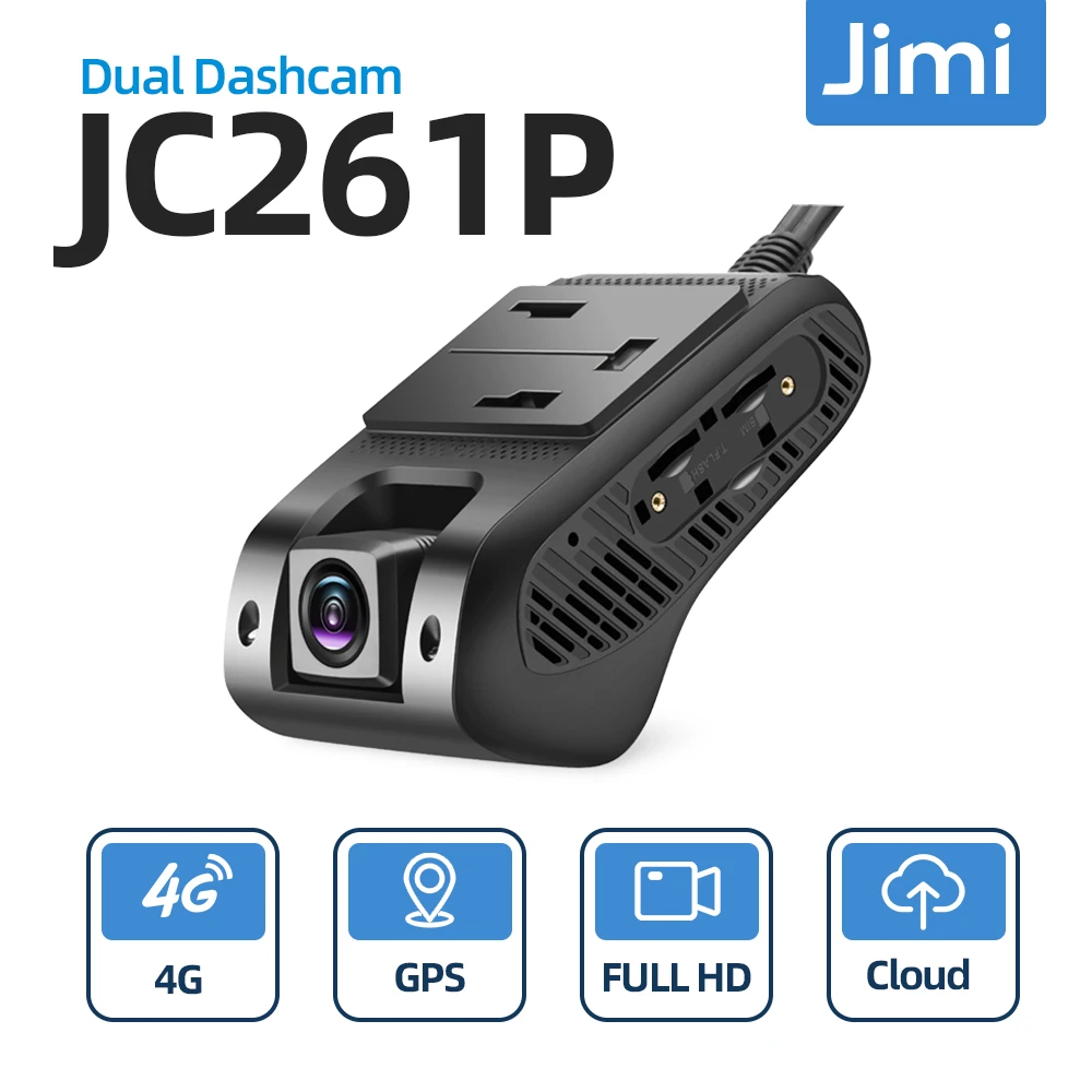 Jimi JC261P 4G Car Camera With ADAS Live Stream HD Dual Cameras