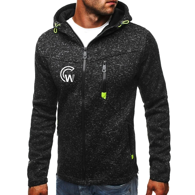 Fashion Men Fried Dough Twists Sweater Hoodie Printed Hoodie Sports Coat Autumn Winter Zipper Jacket