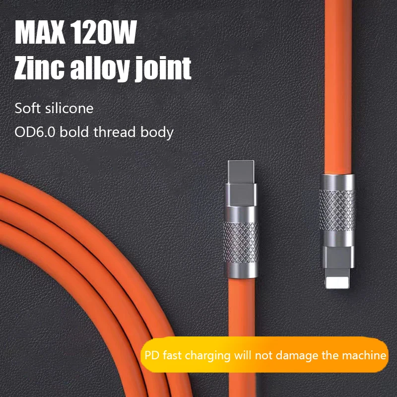 

Кабель USB Type-C для быстрой зарядки IPhone, 120 Вт, 6 А, 1 м, 2 м