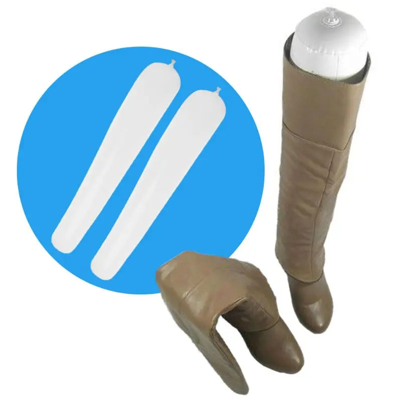 Y166 2개 부츠 스탠드 홀더 50cm 높이 신발 랙 지원 풍선 PVC 긴 여성 S