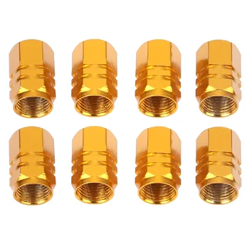 ฝาครอบก้านวาล์วยางล้ออะลูมินัมอัลลอยฝาครอบกันฝุ่นสีดำสีเงินสีแดงสีทองสีน้ำเงินสำหรับรถจักรยานยนต์รถจักรยาน8แพ็ค 7