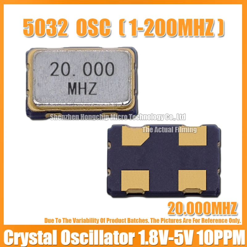 ASM 5PCS) 5032 20M 20MHZ 20.000MHZ Active Crystal Oscillator SMD-4 OSC