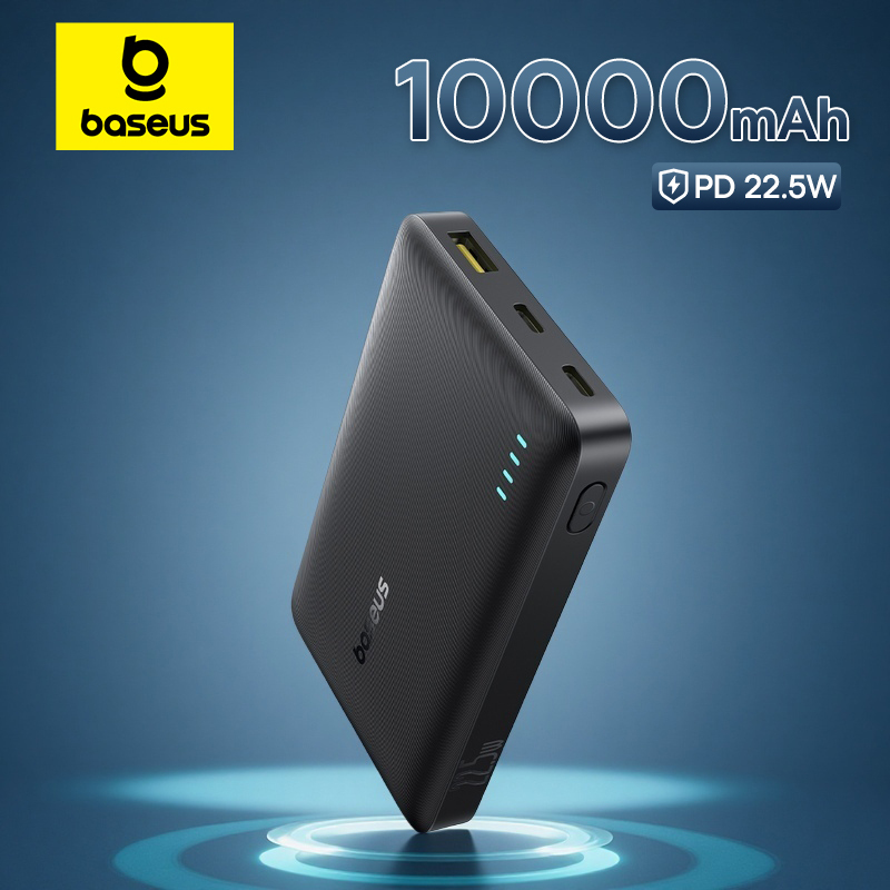 Baseus FP21 22.5W Power Bank 10000mAh Portable Charger PowerBank Fast Charging External Battery For iPhone Samsung Xiaomi Poco
