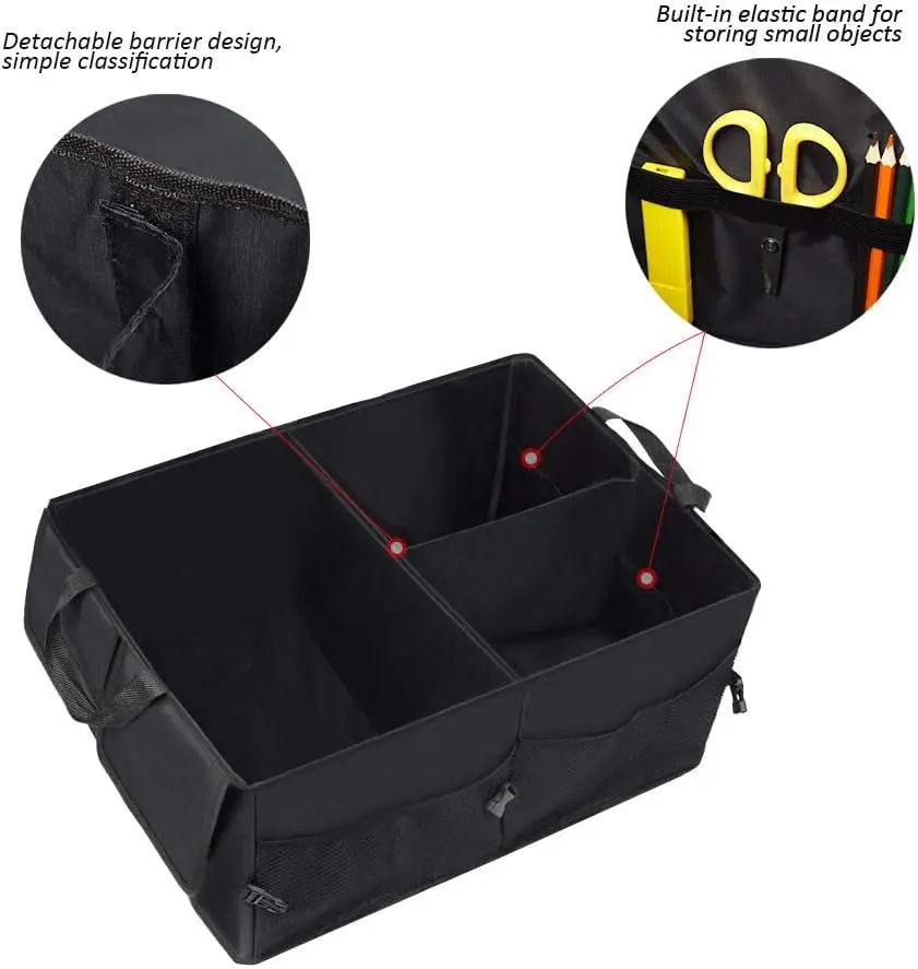 Trunk Organizer for All Cars, Foldable and Adjustable Shoulder Straps, Spacious Rear Storage Compartment,Ideal for Organizing