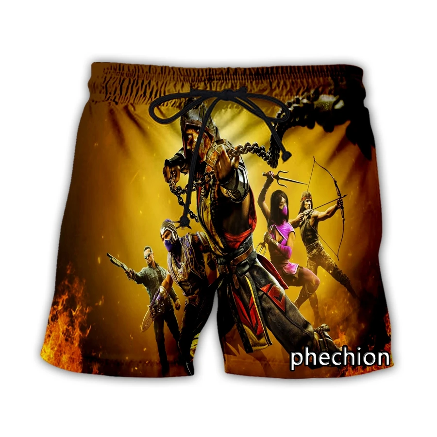 

phechion New Men/Women Mortal Kombat 3D Printed Casual Shorts Fashion Streetwear Men Loose Sporting Shorts A114