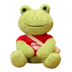 25cm Kawaii Dressing Frog Plush Toy Stuffed Animal Fluffy Frog Figure Doll  Soft Pillow For Children Boys Girls Birthday Gifts - AliExpress