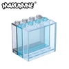 Marumine MOC Bricks Wall Element 1x4x3 with Side Supports 87543 60581 Blocks Glass Window Panel Compatible Assembles Particles 1