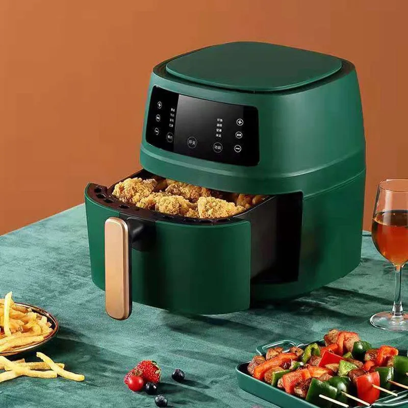 1350W 6L Electric Digital Display Touch Screen Oil Free Air Fryer 8 Menus Air Oven Frier Household  French Fries Fried Chicken aneng q60 digital multimeter va screen display zero fire detection 6000 counts true rms capacitance meter red