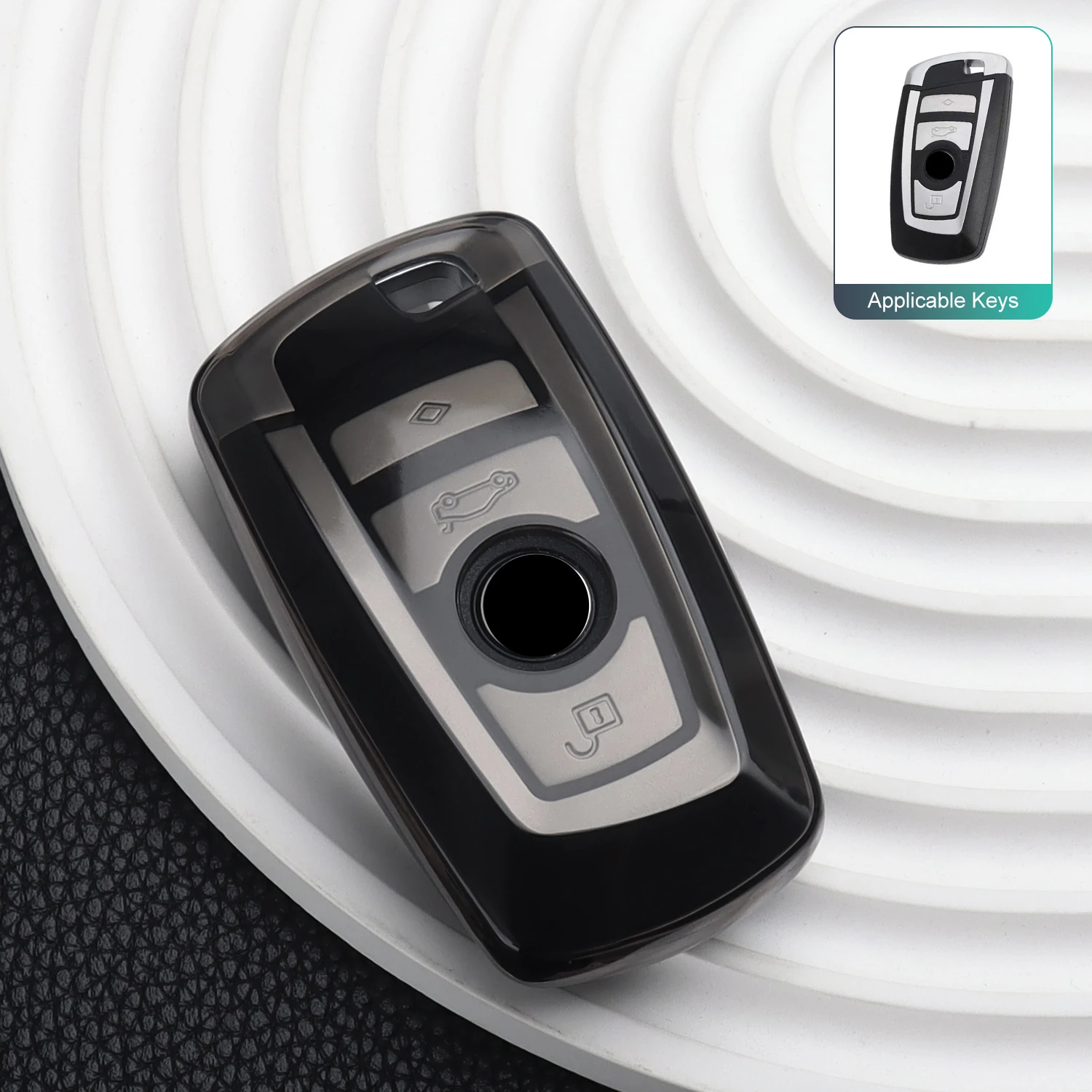 Sleek Transparent Car Key Protective Cover