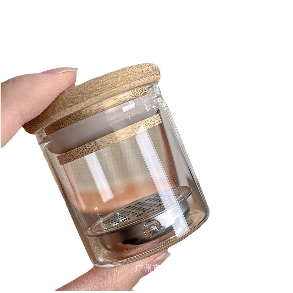 Glas Kristall Nagel Pinsel Waschen Tasse Wasser Reiniger Einfache Reinigung Tragbare Pinsel Mesh Schichten Waschmaschine Für Nagel Pinsel Werkzeuge – Detail 7