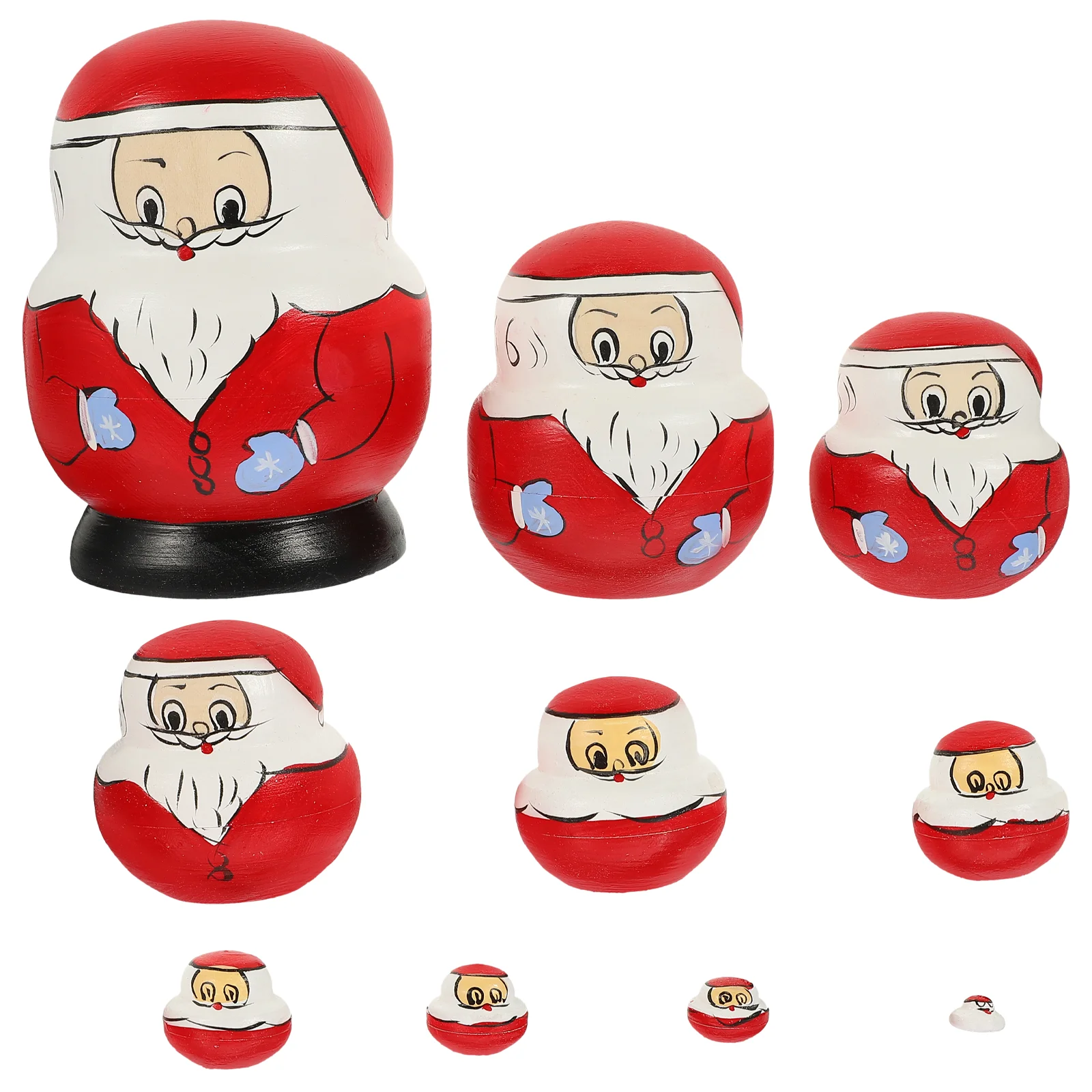 

10 Pcs Chicken Toy Nesting Toys Russian Stacking Household Dolls Wooden Cartoon