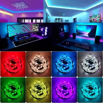30leds/m 5050 Led Strip 5M LED Strip Light led ribbon 15M 20M 30M rgb led diode tape Bluetooth Controller power adapter for Home 5