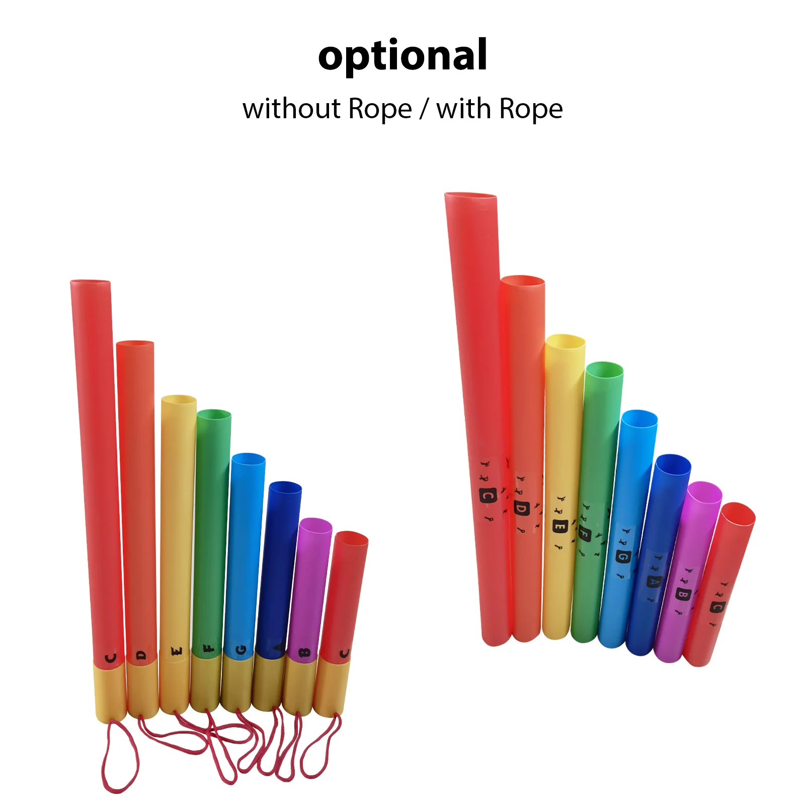 Musical Sound Tube 8Pcs Colorful Set 8 Tones Sound Tube Percussion Instrument Birthday Gift Musical for Performance