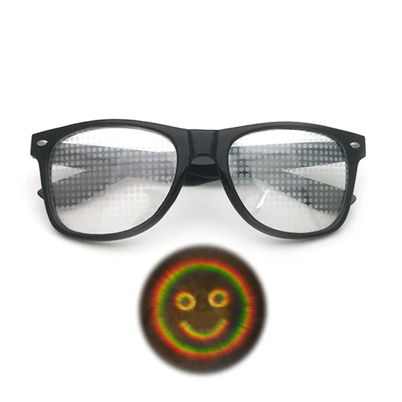 Diffractive Optical Fireworks Glasses Special Effect Sunglasses Dance Light Show Female Glasses Star Football Dollar Heart Shape 5
