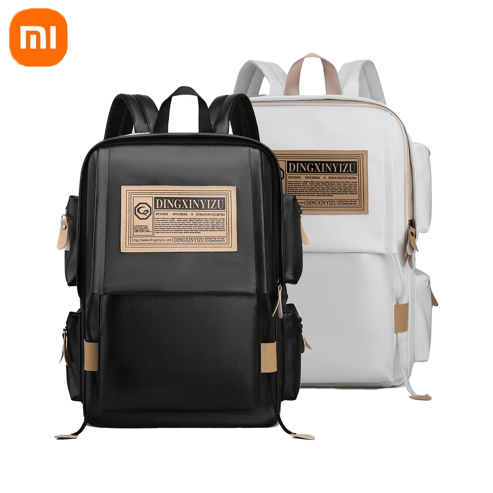 

Xiaomi PU Leather Backpack Men 15.6" Computer Laptop Bag Fashion Business Women Commuter Shoulder Bag For FJALLRAVEN TUMI