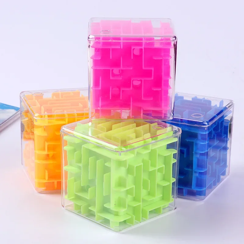 

3D Cube Puzzle Maze Toy Hand Game Case Box Fun Brain Game Challenge Toys Balance Educational Toy For Children Patience Games