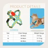 Premium Explorer Harness Y-Shaped Dog HarnessAdjustable Durable Nylon Soft Padding Metal Buckles and Leather Handle for Pets 2