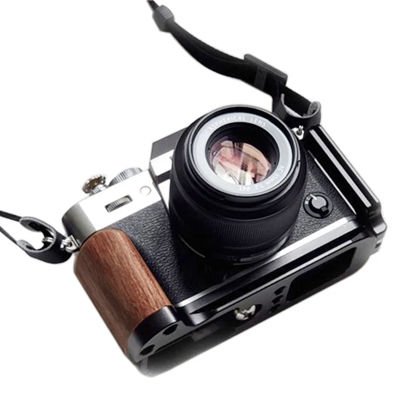 Staffa Per Fotocamera In Legno L 2C Per Fujifilm Fuji X-T30 X-T20 X-T10 Supporto Per Impugnatura