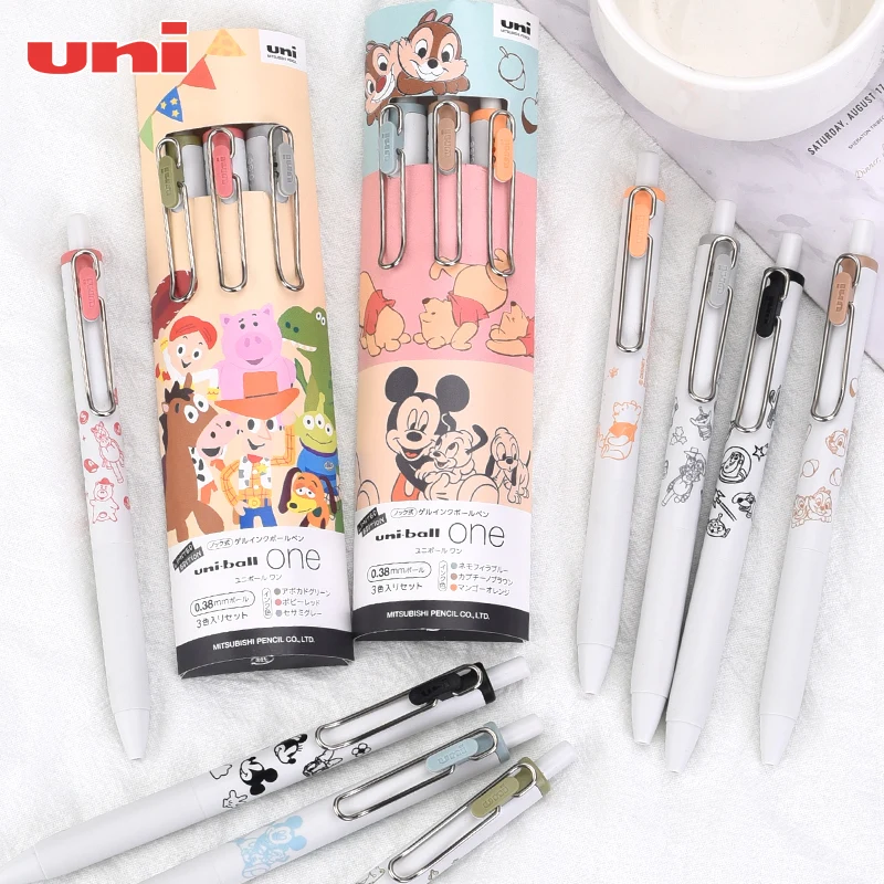 

3pcs/set UNI Limited Gel Pen Cute Kawaii 0.38mm Uni-ball One Small Art Office Accessories Student School Supplies Stationery