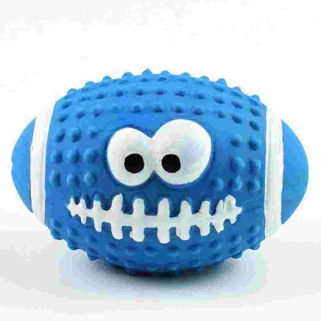 Pet Ball Toy Puppy Plaything Dog Chew Squeaky Tiny Toys Football Chewing Balls For Small Dogs Supplies Emulsion 4