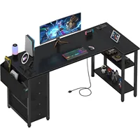 L Shaped Gaming Desk with Drawers  Storage Shelves  63 Inch Corner Computer Desk with Power Outlet for Home Office Bedroom  L Sh 1