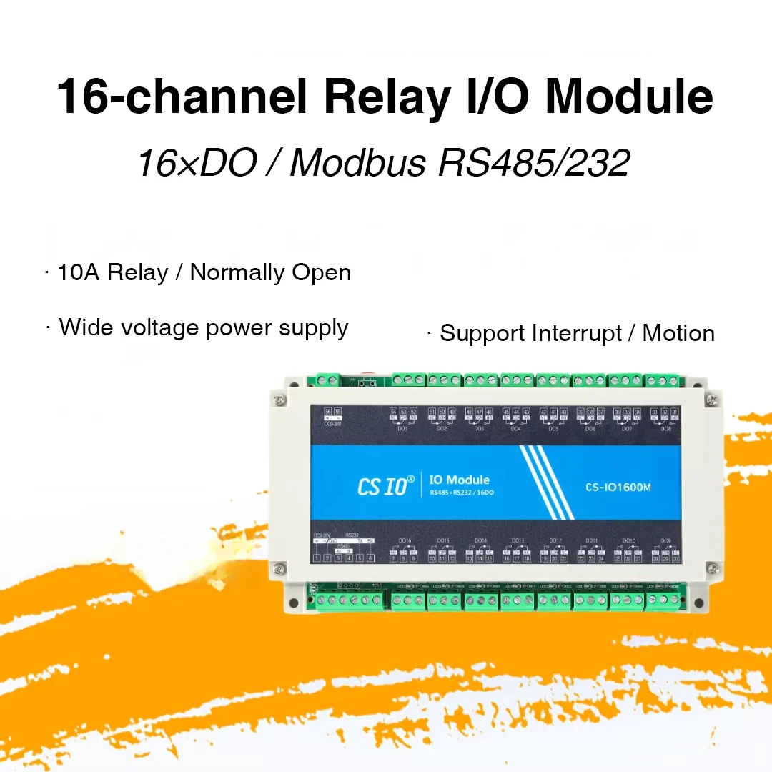 출력 직렬 포트 Modbus 프로토콜 RS485/232, 산업용 등급을 갖춘 16채널 릴레이 컨트롤러