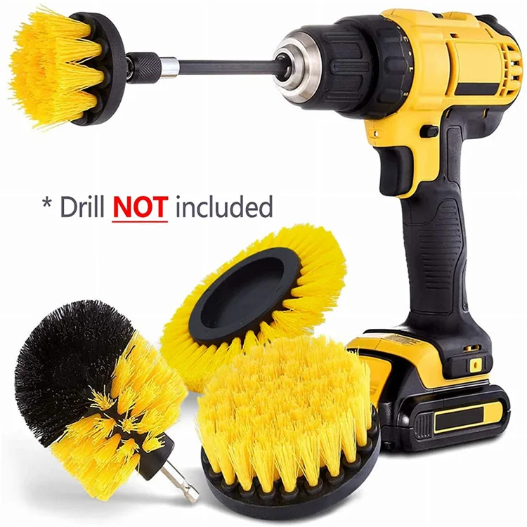 Drill Brush Attachment Set Power Scrubber Wash Cleaning Brushes Tool Kit with Extension for Clean Car Wheel Tire Glass windows