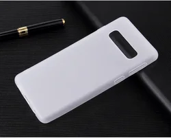 Silicone Candy Color Matte Soft Back Cover Case - Samsung S10 (Clear white)