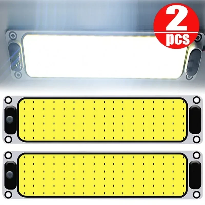 108 LED Car COB Light Interior Readling Lamp for Truck Van Boat Dome Lights High Brightness Panel Bulb with Switch 12V-85V