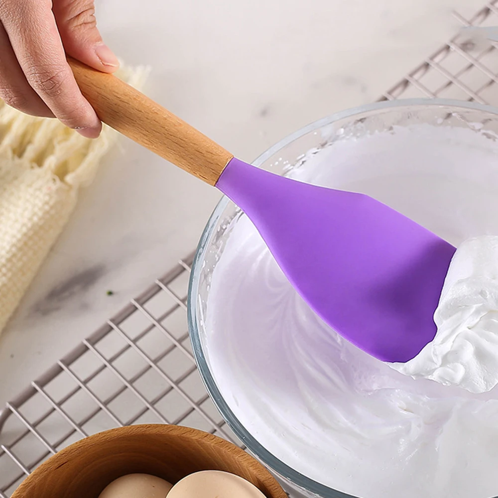 Silicone Kitchen Cooking Tools Heat Resistant Spoon Spatula Kitchenware Non-Stick Ladle Egg Beater Baking Utensils Accessories