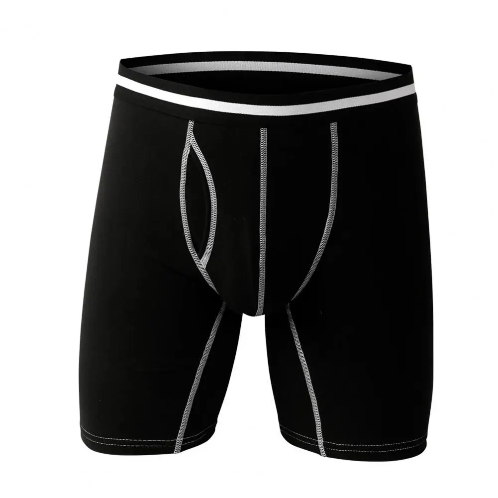 

Winter Men Panties U Convex Solid Color Stretchy Mid Waist Underwear Shorts Coldproof Close Fit Underpants Sexy Boxers Cotton