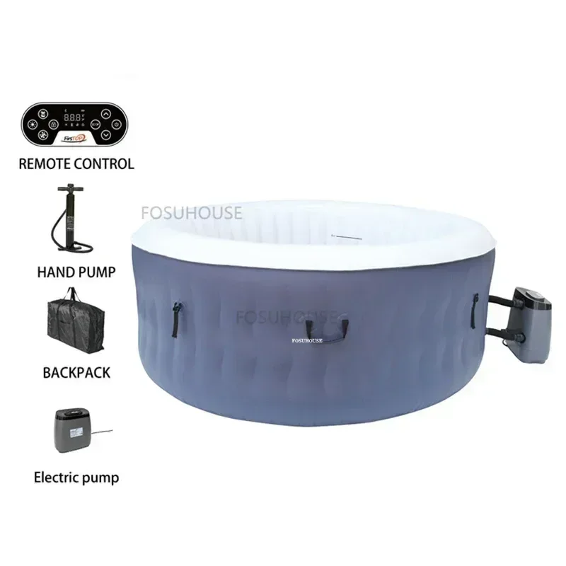 Whirlpool Inflatable Spa Bathtubs Sauna Rooms Folding Adult Portable Bathtub Courtyard Bathtubs Whirlpool Home Massage Bathtub