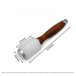 Nylon Hammer with Wood Handle for Leather Crafting and Arts (B)