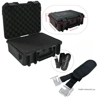 1pc Waterproof Protective Equipment Hard Carry Case with Shoulder Strap, Digital Electronic Product Storage Box with Sponge 2