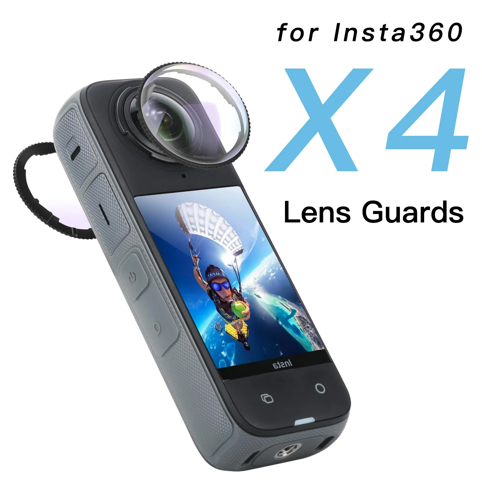 Lens Guards for Insta360 X4 Rotating Lens Protector Cap for Insta 360 X4 Action camera Protective Guard Anti-Scratch Accessories