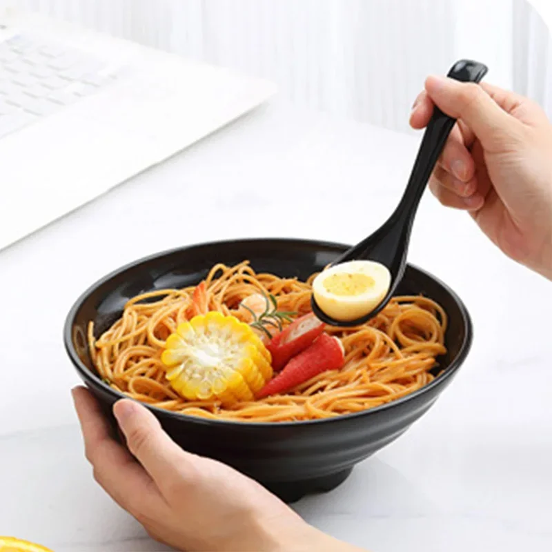 Black Striped Bowl Large Caliber Capacity High Temperature Resistance