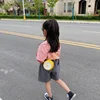 1 Piece Cute Kids Girl Shoulder Bag Cartoon Floral Round Messenger Bag for Toddler Lovely Mini Travel Cash Hair Clip Storage Bag 6