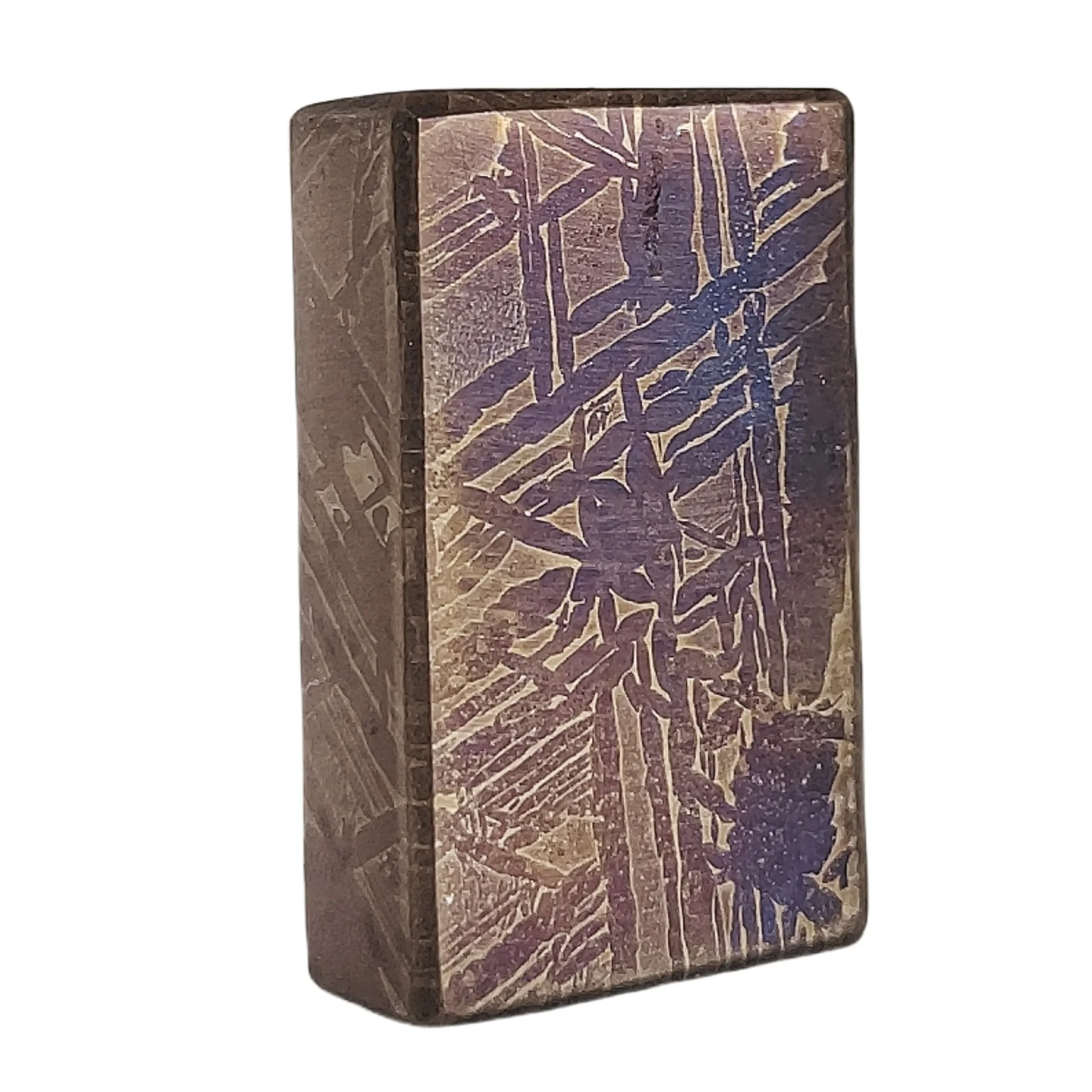 

40 г Muonionalusta натуральный Железный метеорит образец материалы из метеорита коллекция образцов с круглым циферблатом