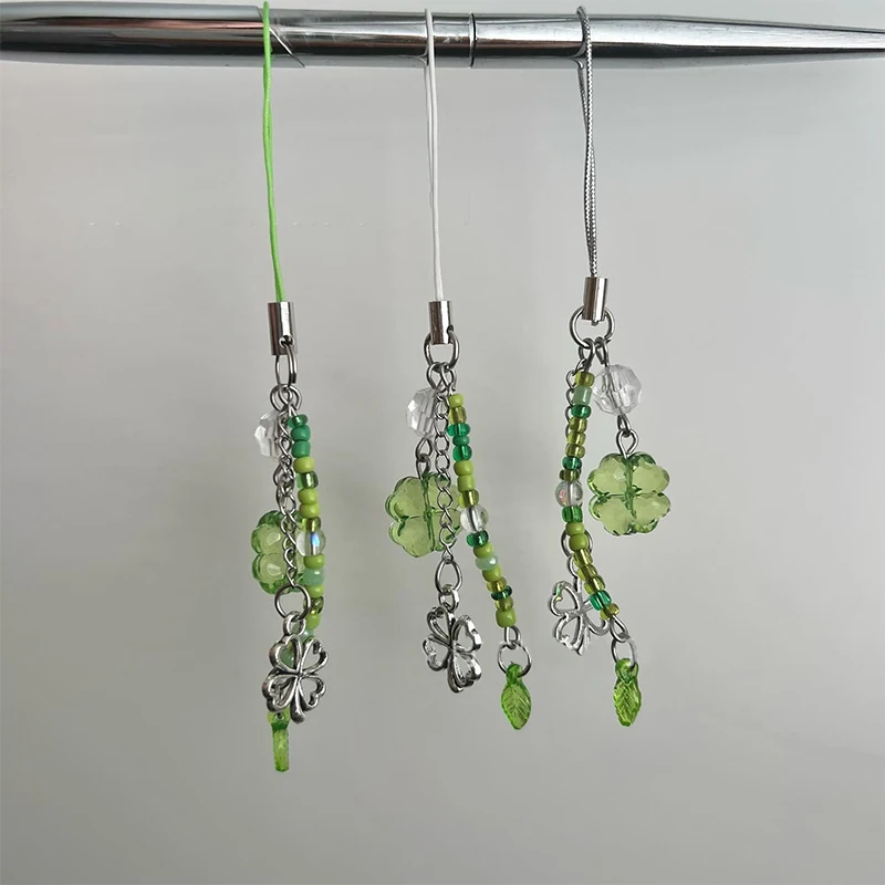 yuizm♡ Y2K Trendy Lucky Grass Star Heart Phone Charms For Women
