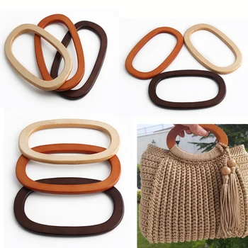 2 pezzi borsa a mano con piastra ovale manico per borsa in paglia accessori per attrezzi fai da te borsa a tracolla borsa retrò manico decorativo anello per il trasporto