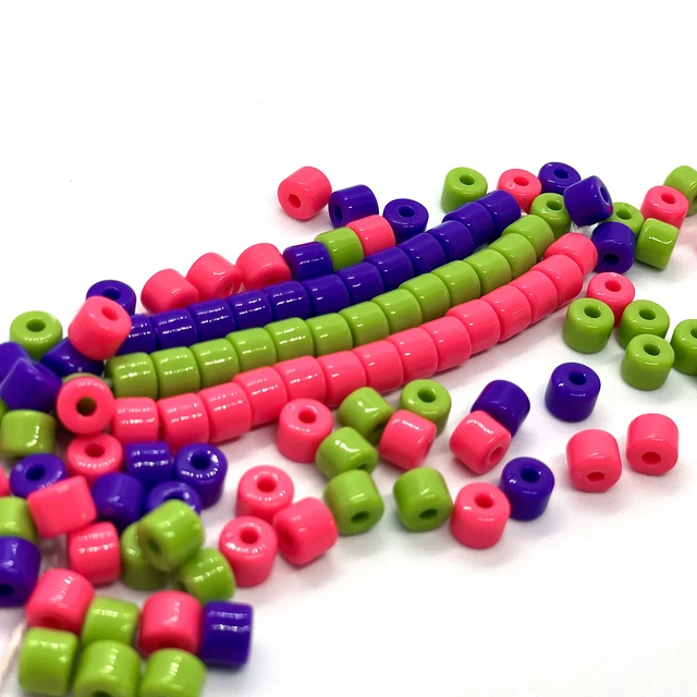 6mm Solid Colour Plastic Beads for Bracelets