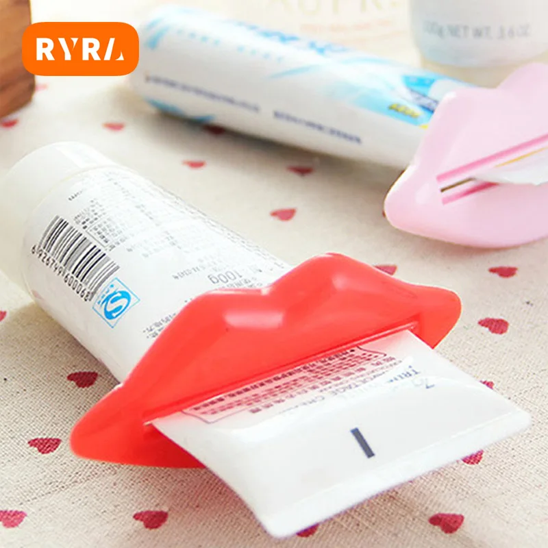 Toothpaste Squeezer Sexy Hot Lip Kiss Shape Bathroom Tube Dispenser Tube Rolling Holder Creative Toothpaste Clips For Bathroom toothpaste squeezer