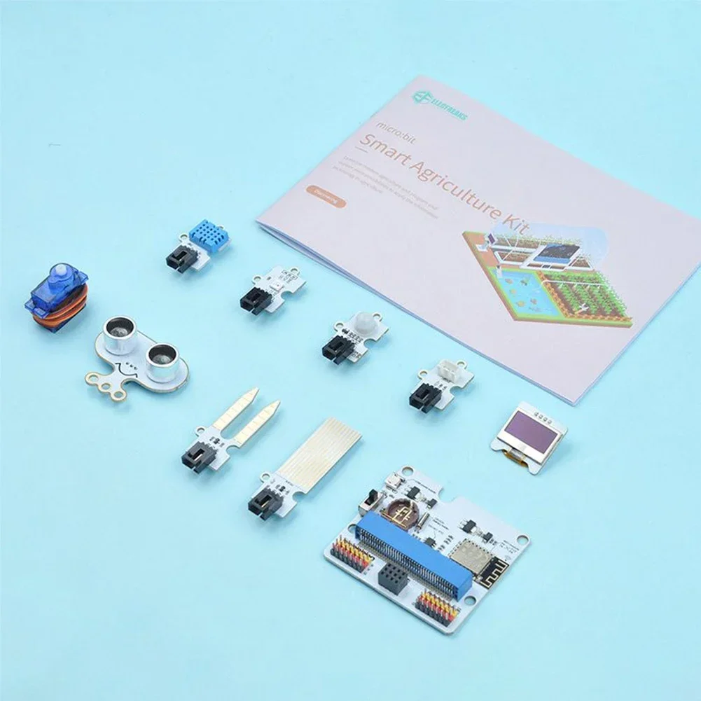 Micro:bit Smart Agriculture Kit IoT:bit PIR Sensor OLED Screen 180&deg; Servo Water Level Sensor for Kid Fun Coding Program Teaching