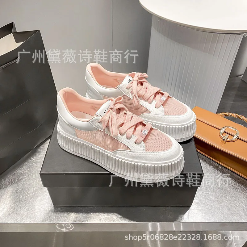 Spring and Summer Couple's New Thick Soled Height Increasing Fashionable and Comfortable Slim Strap Casual Sports Shoes 5