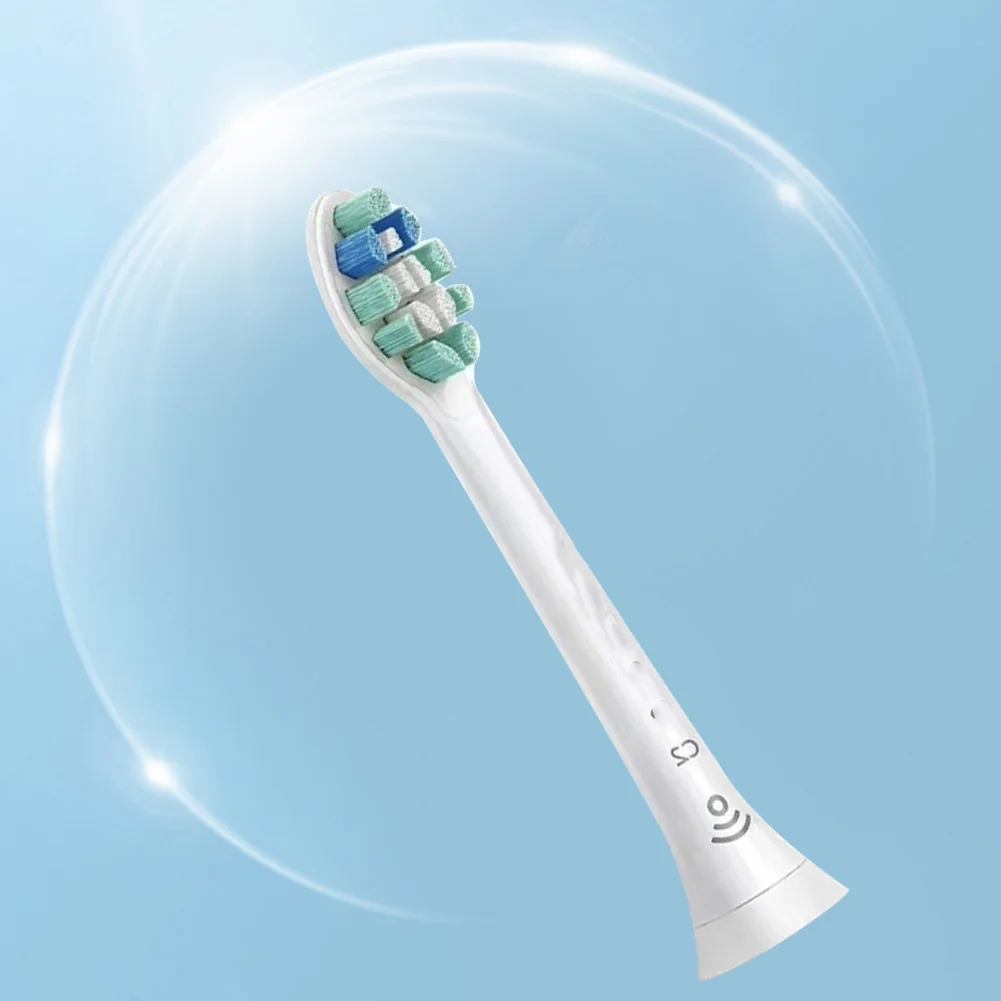 4Pcs White Electric Toothbrush Head Plaque Defence Toothbrush Heads Toothbrush Brush Head for Philips Sonicare C2 Optimal 4